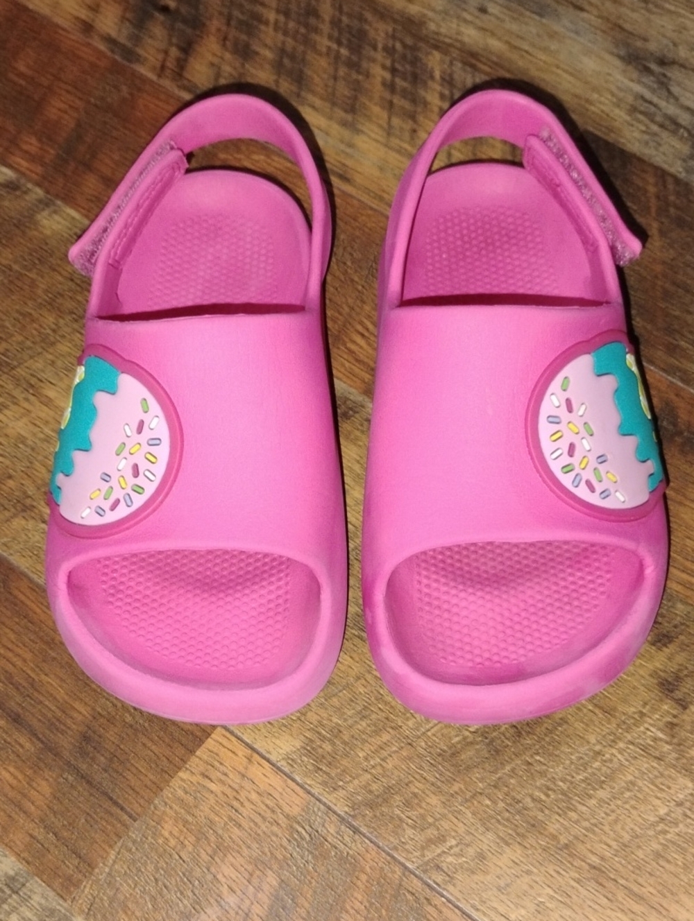 Girls 11/12 Pink Ice Cream Sandals
